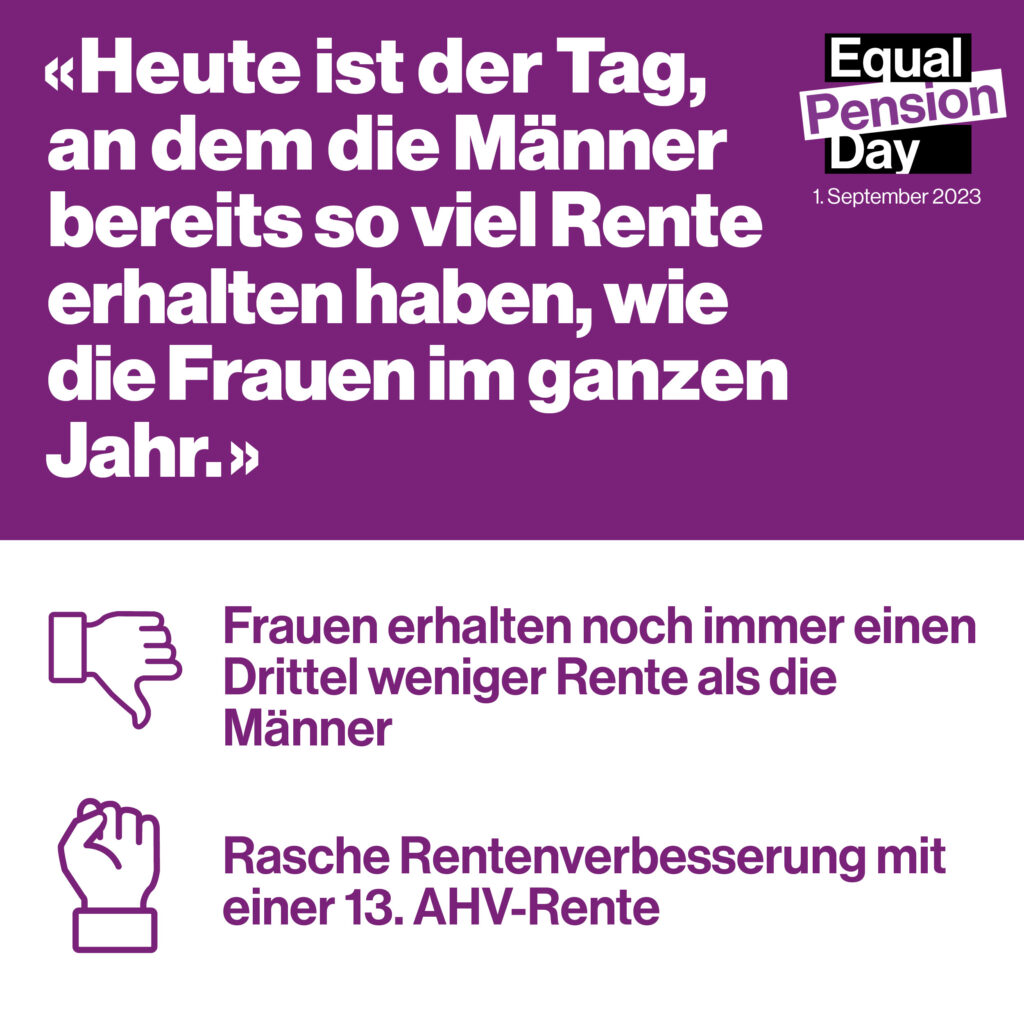 Heute ist Equal Pension Day